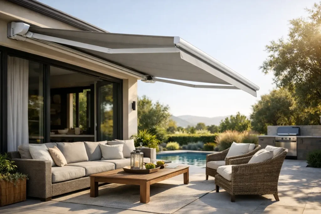 simpli shaded Motorized Awnings for a More Usable Patio