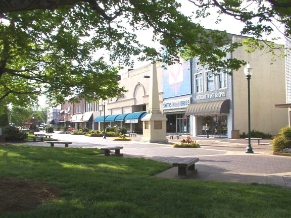 Hickory-Union Square in downtown Hickory, North Carolina.