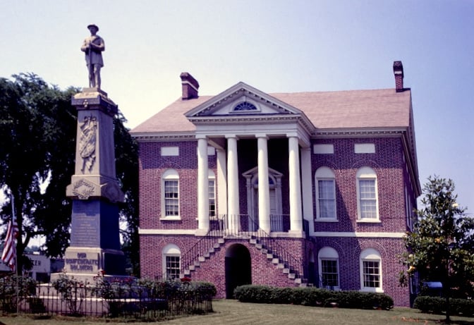 Lancaster-The historic 1828 Lancaster County Courthouse in downtown Lancaster, South Carolina.